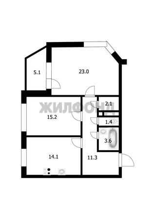 
   Продам 2-комнатную, 70.7 м², Семьи Шамшиных ул, 24/2

. Фото 30.