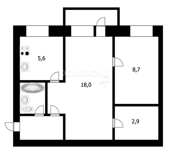 
   Продам 2-комнатную, 43.4 м², Дзержинского пр-кт, 24/1

. Фото 7.