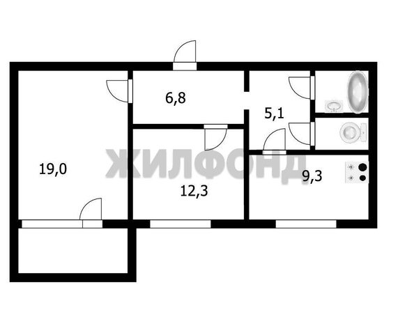 
   Продам 2-комнатную, 56.3 м², 2-я Ольховская ул, 3

. Фото 20.