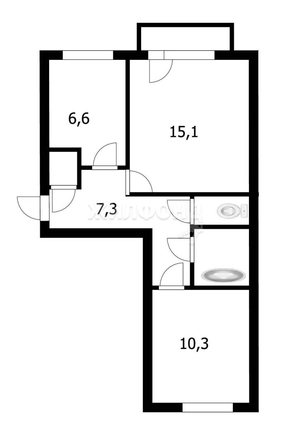 
   Продам 2-комнатную, 44.2 м², Пархоменко ул, 76

. Фото 1.