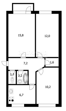 
   Продам 3-комнатную, 57 м², Оловозаводская ул, 27

. Фото 27.