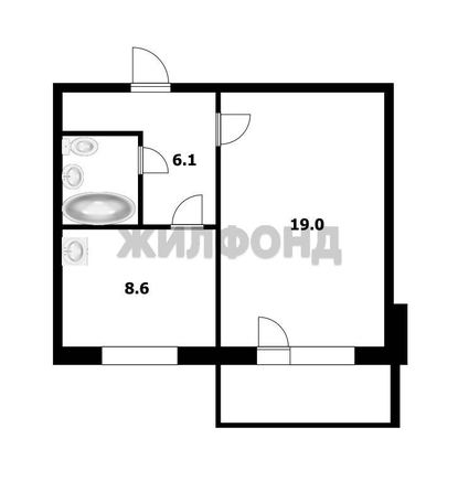
  Продается 1-комн. квартира, 37.3 м², Гребенщикова ул, д. 11/1
. Фото 3.