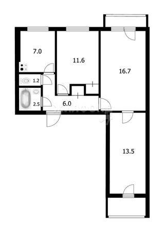 
   Продам 3-комнатную, 62.1 м², Толбухина ул, 27/2

. Фото 17.