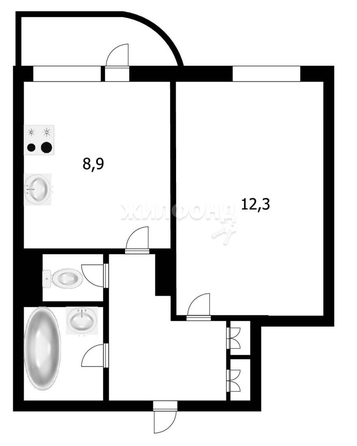 
   Продам 1-комнатную, 30 м², Зорге ул, 84

. Фото 3.