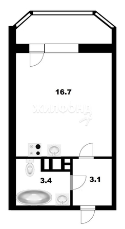 
   Продам студию, 23.2 м², Горский мкр, 63/1

. Фото 9.