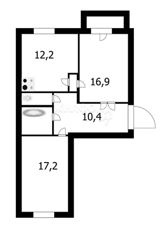 
   Продам 2-комнатную, 63.3 м², Аэропорт ул, 7

. Фото 2.