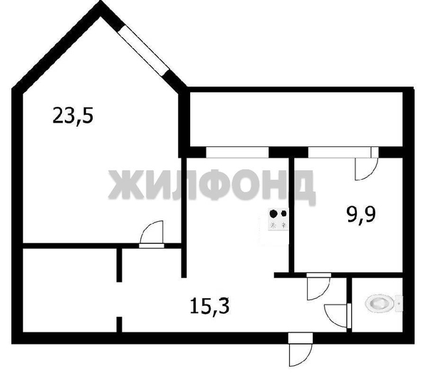 
   Продам 2-комнатную, 62.2 м², Ельцовская ул, 2

. Фото 27.