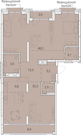 
   Продам 1-комнатную, 128.5 м², Тайм Сквер

. Фото 19.