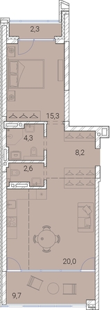 
   Продам 1-комнатную, 68.5 м², Тайм Сквер

. Фото 19.