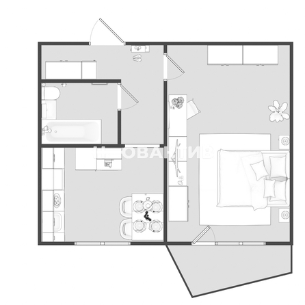 
   Продам 1-комнатную, 37.5 м², 2-я Обская ул, 69

. Фото 2.