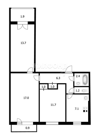 
   Продам 3-комнатную, 63.2 м², Зорге ул, 193/1

. Фото 20.