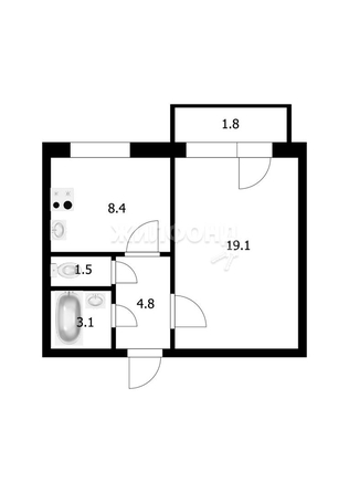 
   Продам 1-комнатную, 36.9 м², Котовского ул, 3

. Фото 16.