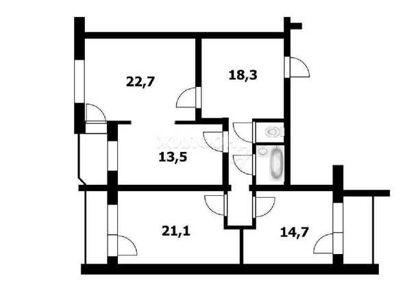 
   Продам 3-комнатную, 96.8 м², Кирова ул, 46

. Фото 22.