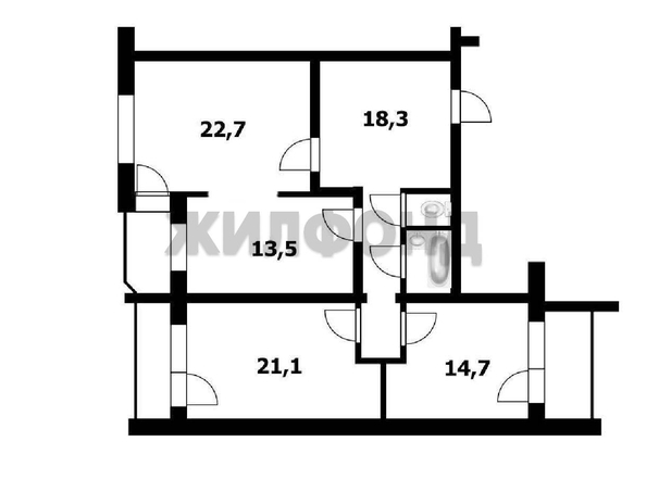 
   Продам 3-комнатную, 96.8 м², Кирова ул, 46

. Фото 21.