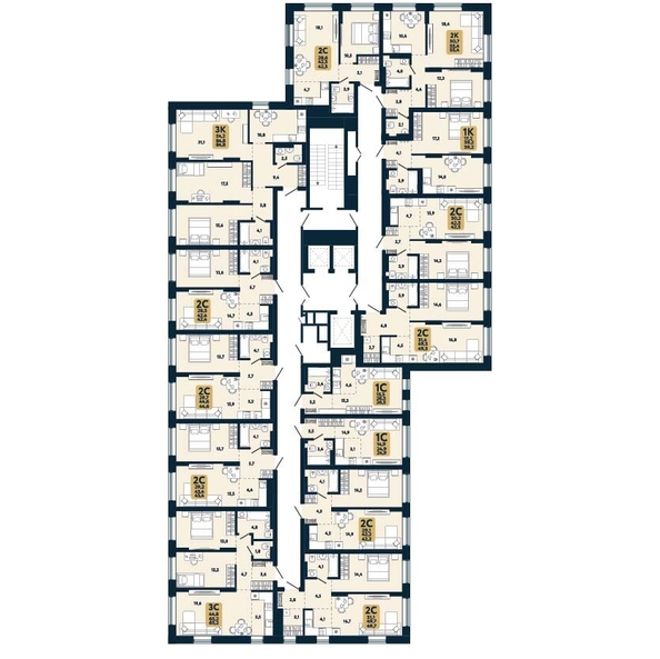 
   Продам 3-комнатную, 84.8 м², Первый на Есенина, дом 3

. Фото 1.