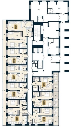 
   Продам 2-комнатную, 47.6 м², Первый на Есенина, дом 3

. Фото 1.