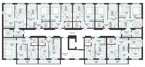 
   Продам 2-комнатную, 57.63 м², Одоевский, дом 4

. Фото 1.