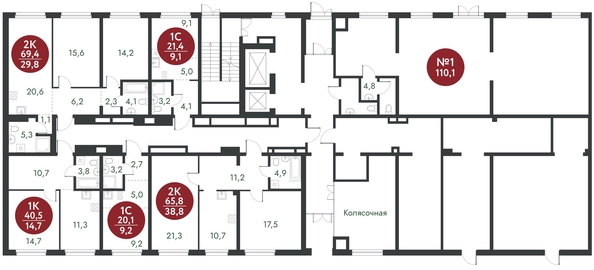 
   Продам 2-комнатную, 65.6 м², Скандинавские кварталы, дом 1

. Фото 1.