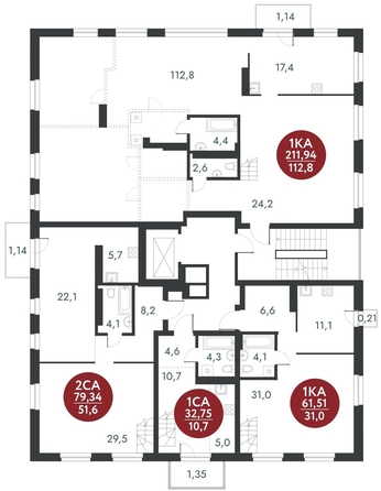 
   Продам 2-комнатную, 79.34 м², Скандинавские кварталы, дом 1

. Фото 1.