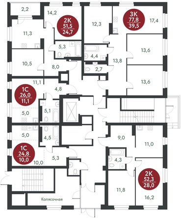 
   Продам 2-комнатную, 52.3 м², Скандинавские кварталы, дом 1

. Фото 1.