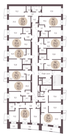 
   Продам 2-комнатную, 72.9 м², Зеленый город, дом 1

. Фото 1.