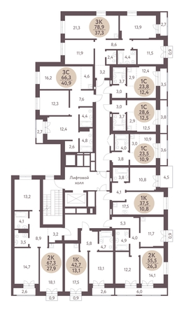 
   Продам 2-комнатную, 55.5 м², Зеленый город, дом 1

. Фото 1.