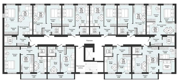 
   Продам 2-комнатную, 60.93 м², Одоевский, дом 4

. Фото 1.