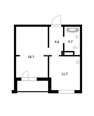 
   Продам 1-комнатную, 39.7 м², Ошанина ул, 5

. Фото 15.