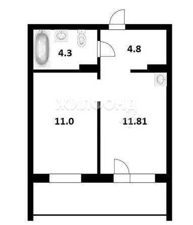 
   Продам 1-комнатную, 32.5 м², Ватутина ул, 93/3

. Фото 11.