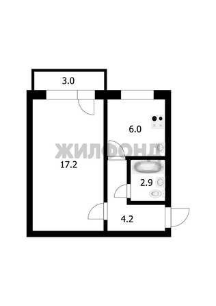 
   Продам 1-комнатную, 30.3 м², Забалуева ул, 11

. Фото 11.