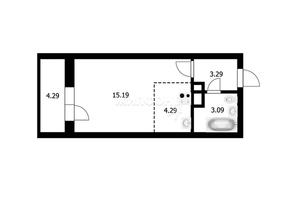 
   Продам студию, 26.1 м², Невельского ул, 1/1

. Фото 6.