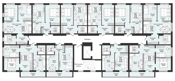 
   Продам 1-комнатную, 44.31 м², Одоевский, дом 4

. Фото 1.