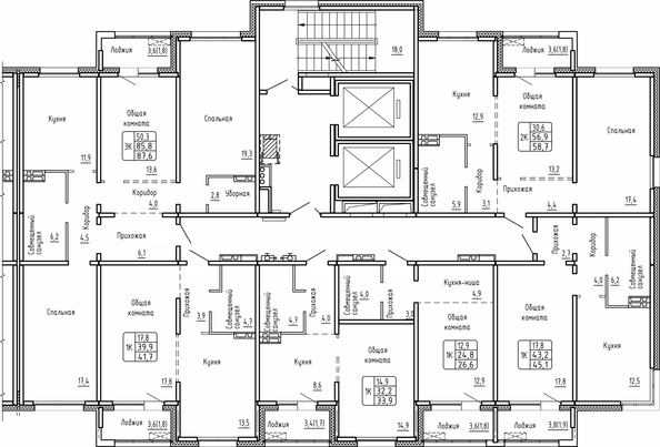 
   Продам 2-комнатную, 58.7 м², Самоцветы, Бирюза дом 2

. Фото 1.