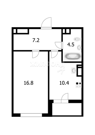 
   Продам 1-комнатную, 38.9 м², Заречная ул, 53

. Фото 13.