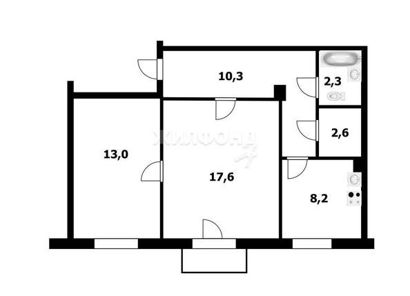 
   Продам 2-комнатную, 52.9 м², Ватутина ул, 7

. Фото 12.