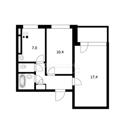 
   Продам 2-комнатную, 45.7 м², Державина ул, 42

. Фото 15.