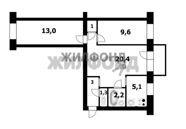 
   Продам 3-комнатную, 55.6 м², Мичурина ул, 23

. Фото 32.