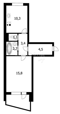 
   Продам 1-комнатную, 37.8 м², Петухова ул, 99/2

. Фото 13.