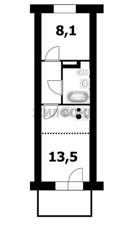 
  Продается студия, 27.9 м², ЖК Чкалов, дом 2
. Фото 18.