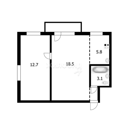 
   Продам 2-комнатную, 42.2 м², Римского-Корсакова ул, 1

. Фото 12.