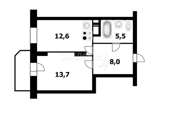 
   Продам 2-комнатную, 40 м², Державина ул, 47

. Фото 15.