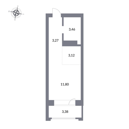 
   Продам студию, 21.65 м², Державина ул, 50

. Фото 1.