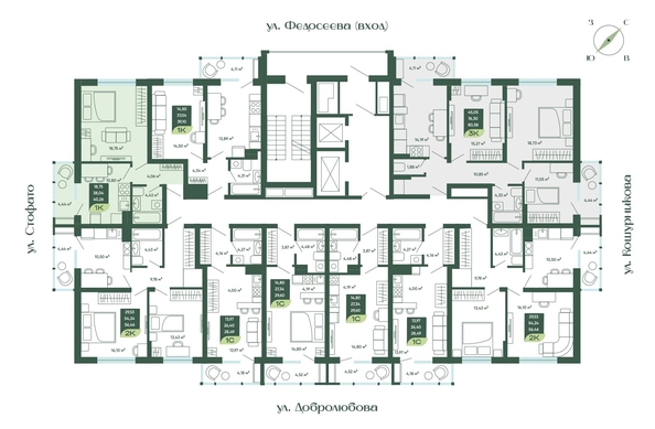 
   Продам 2-комнатную, 56.46 м², Мичурин

. Фото 1.