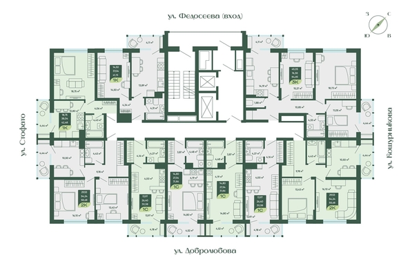 
  Продается 2-комн. квартира, 58.68 м², ЖК Мичурин
. Фото 2.