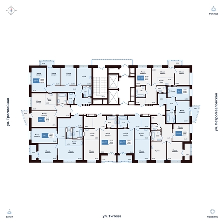 
  Продается 2-комн. квартира, 54.56 м², ЖК Салют, дом 1
. Фото 1.