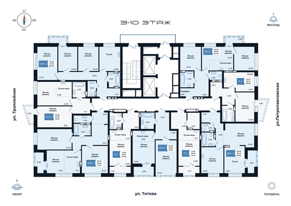 
   Продам 2-комнатную, 44.17 м², Салют, дом 2

. Фото 1.