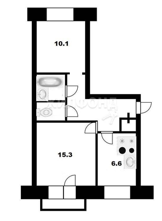 
   Продам 2-комнатную, 44 м², Пархоменко ул, 100

. Фото 9.