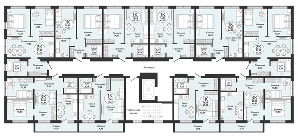 
   Продам 1-комнатную, 44.31 м², Одоевский, дом 4

. Фото 1.