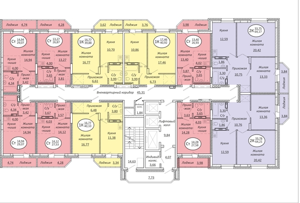 
   Продам 1-комнатную, 40.1 м², Пролетарский

. Фото 4.