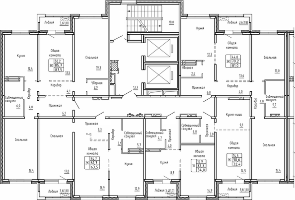 
   Продам 2-комнатную, 63.5 м², Самоцветы, Бирюза дом 2

. Фото 1.